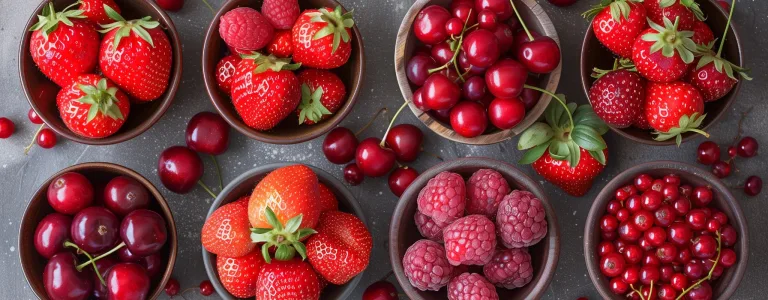 Red fruit aromas suggest freshness, brightness, and youth. Scents of strawberry, raspberry, cherry, cranberry, and pomegranate reveal moderate ripeness and gentle tannins. They define many light to medium-bodied wines, highlighting approachability and vivid, lively character.