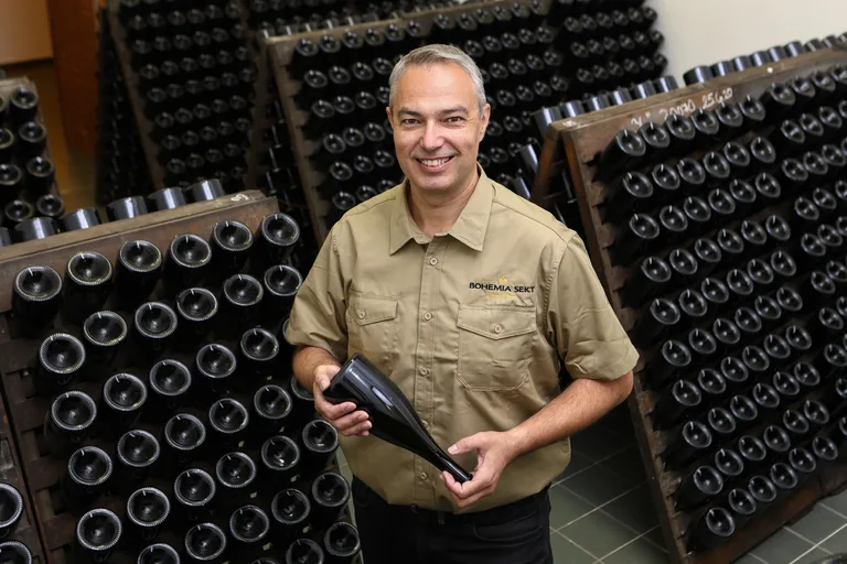 Josef Švéda, chief cellar master at Bohemia Sekt since 1998.