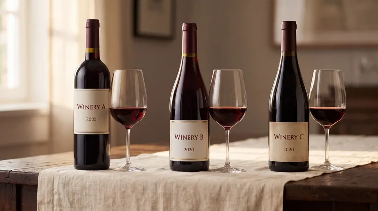 A horizontal tasting compares wines from the same vintage but different producers or vineyards, revealing how microclimates and winemaking choices influence style.